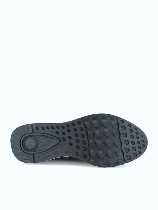 Leder Herren Slip-Ons Schwarz