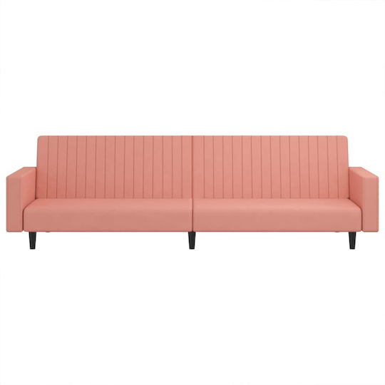 Двуместен Диван Спалня Кадифе Розов 220x100x69см.