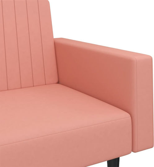 Двуместен Диван Спалня Кадифе Розов 220x100x69см.