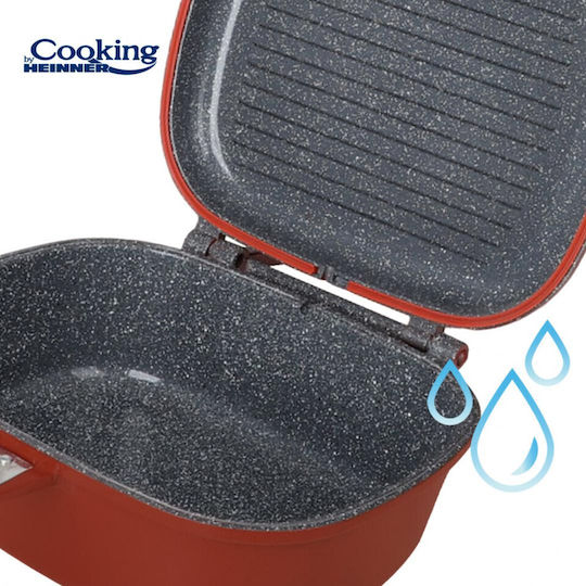 Heinner Calabria Pfanne aus Aluminiumguss mit Deckel mit Keramikinnenbeschichtung 9cm