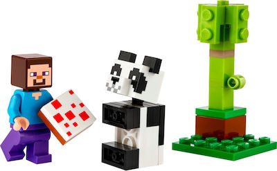 Lego Minecraft Steve & Baby Panda pentru 6+ ani