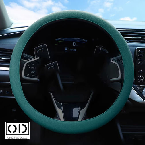 Husă Volan Auto cu Diametru 33-40cm Silicon Verde
