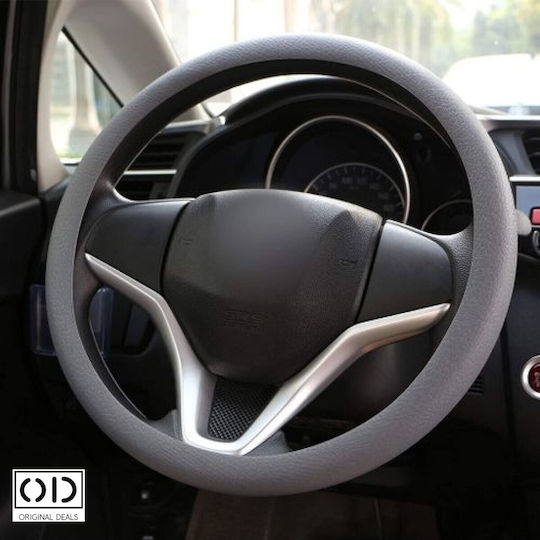 Husă Volan Auto cu Diametru 33-40cm Silicon Gri