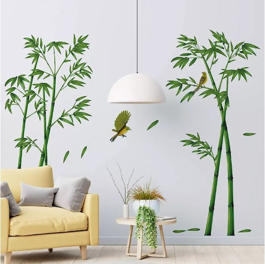 Dekorative Sticker für Möbel und Wand, Bambus Pflanzen und Vögel Colibry, 295 X 165 Cm, Original Deals