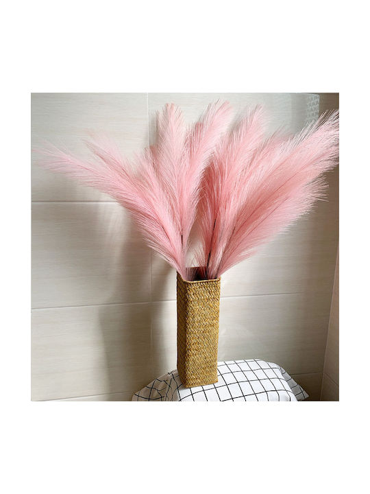 Διακοσμητικό Φτερό Pampas grass Ροζ 43.5cm 3τμχ