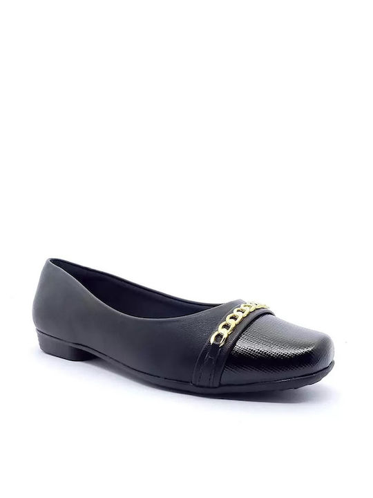 Piccadilly Synthetic Leather Ballerinas Black