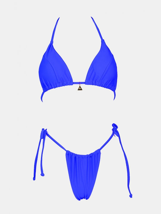 Bikini Set Triangle Top & Slip Bottom Blue