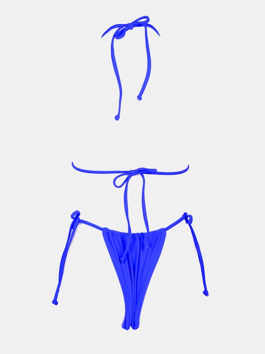 Bikini Set Triangle Top & Slip Bottom Blue