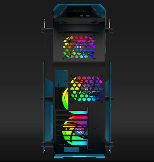 Aqirys Procyon Gaming Midi Tower Κουτί Υπολογιστή με Πλαϊνό Παράθυρο και RGB Φωτισμό Μπλε