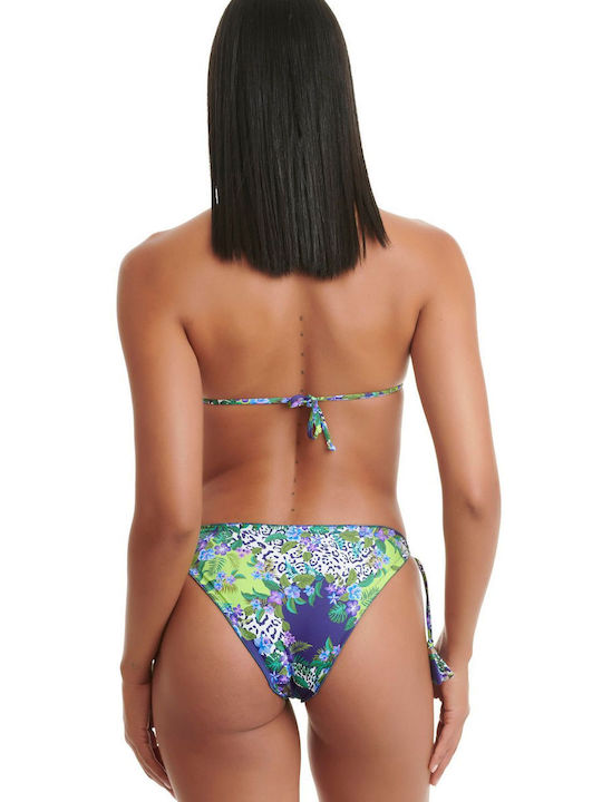 Erka Mare Triangle Bikini Top Blue-lime