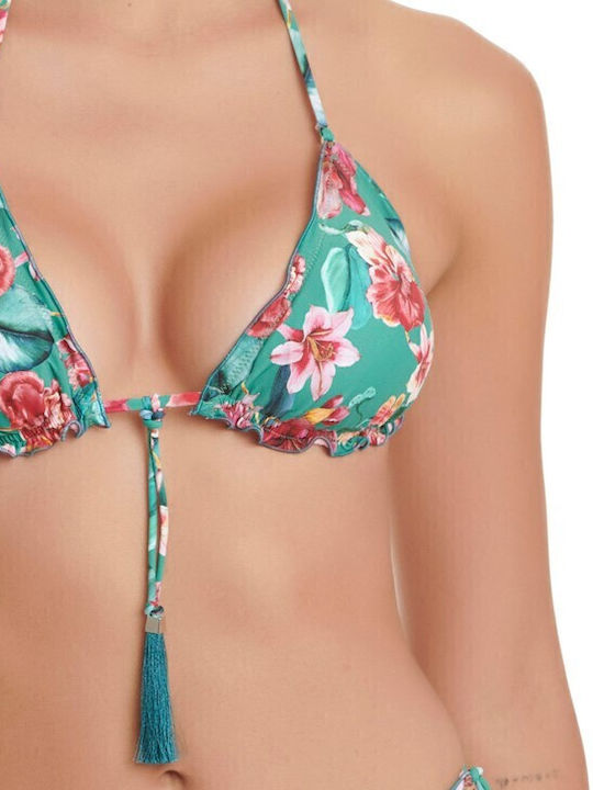 Ibiscus Bikini Τριγωνάκι B Cup Floral Green