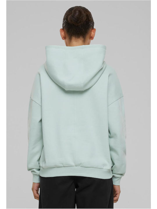 Long Women's Sweatshirt Hooded Green