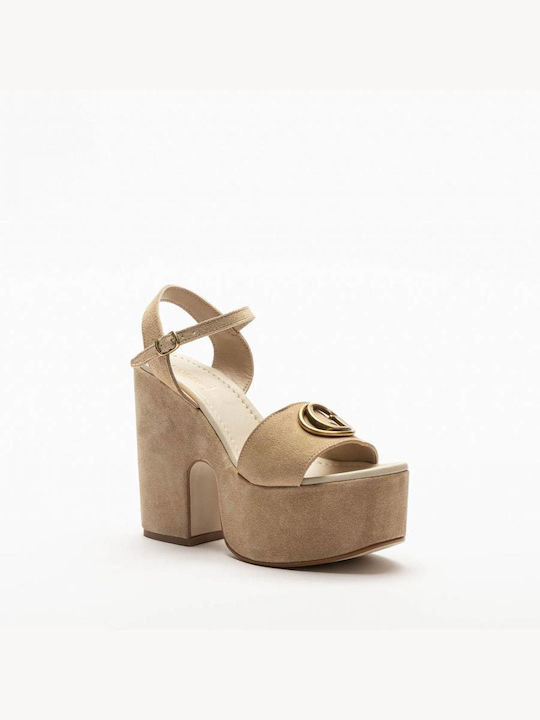 Guess Damen Sandalen in Beige Farbe