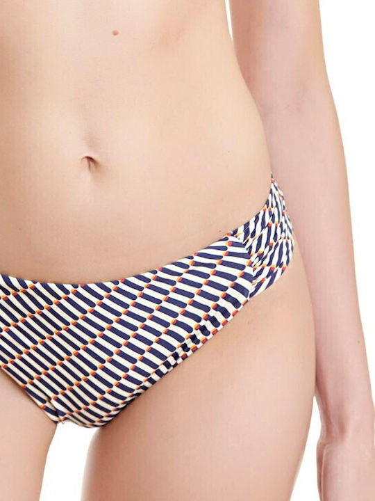 Bikini Slip Crema Navy