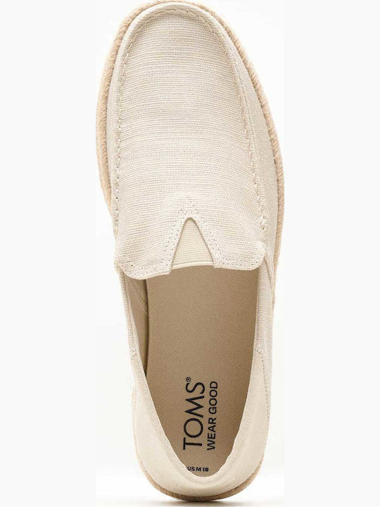 Alonso Loafer Rope Fabric Men's Espadrilles in Beige Color