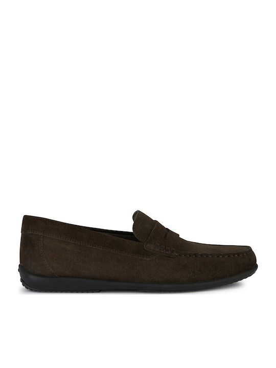 U Ascanio C Men's Leather Moccasins Brown