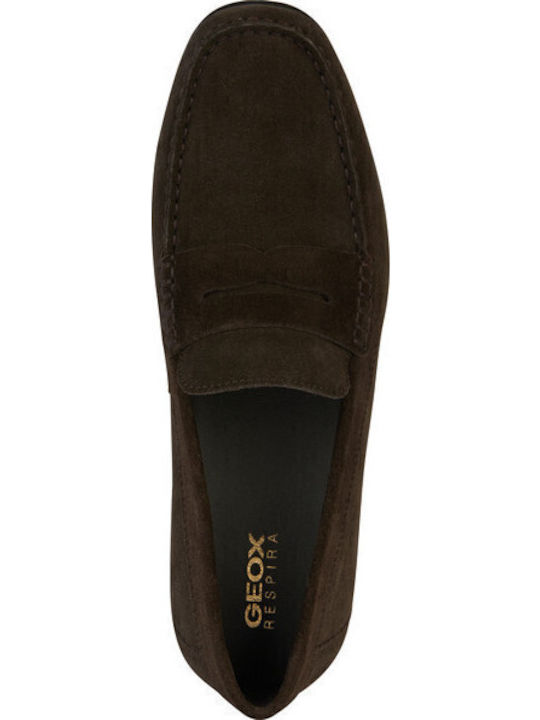 U Ascanio C Men's Leather Moccasins Brown
