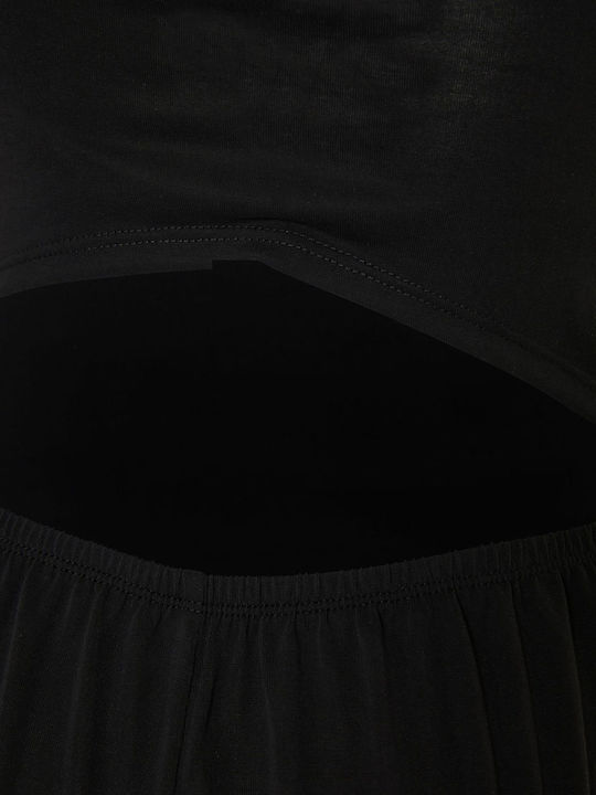 Wide Leg Fit Ολόσωμη Φόρμα Με Πλαϊνά Ανοίγματα