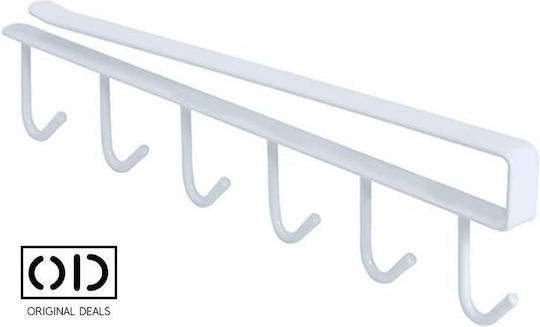 Стойка за чаши Inox 26.5x3x1.5 см Бяла