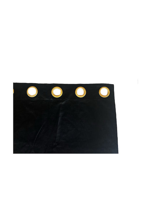 Decotelia Decotelia Vorhänge mit Grommets Schwarze 150x230cm