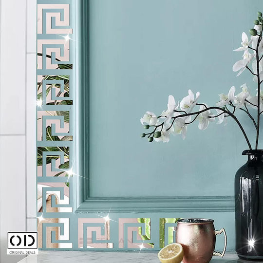 Self-adhesive Mirror For Interior Decor And Design, Versace Model, Premium Acrylic Pvc, Set Of 10 Pieces, 10 X 10 X 0.1 Cm, Original Deals