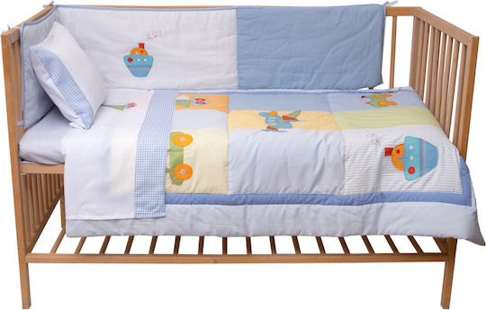 Viopros Baby Crib Bedding Set 6pcs Ciel