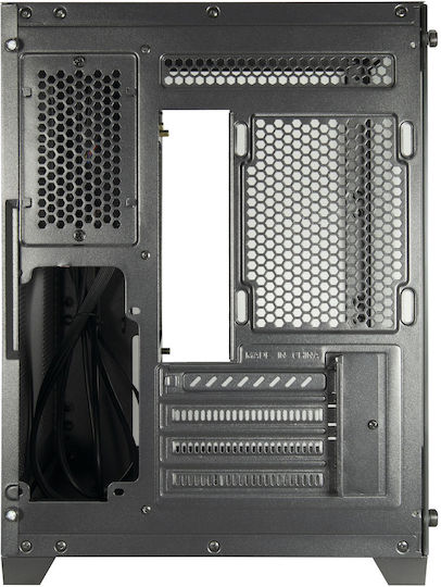 Inter-Tech C-501 Aspect Gaming Mini-Turm Computergehäuse mit Seitenfenster Schwarz