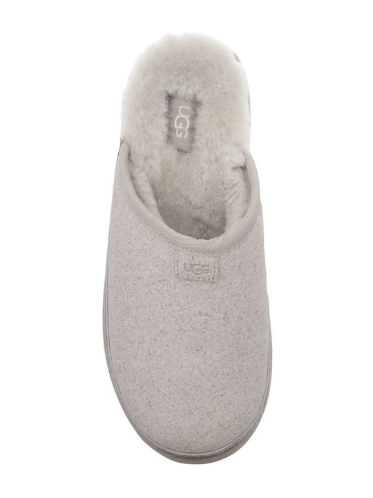 Scuff Cali Wave Din Piele Papuci de Damă de Iarnă Gri