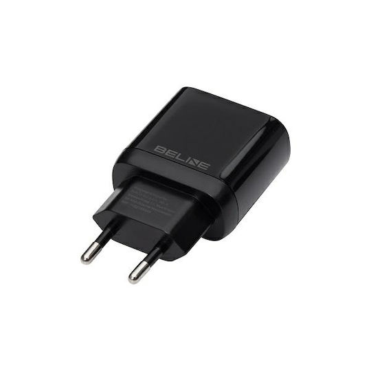 Beline Ladegerät mit USB-C Anschluss und Kabel USB-C - Lightning 30W Stromlieferung Schwarzs (U03)