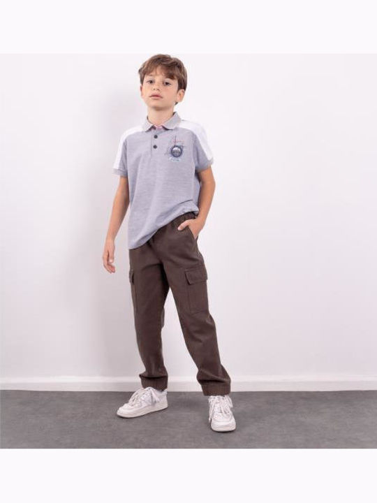 Kids' Cargo Fabric Pants Anthracite