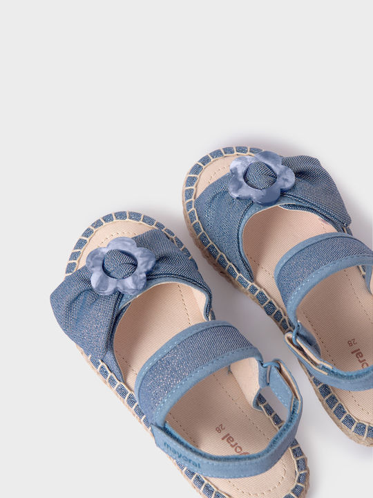 Mayoral Jute Flower Denim Sandals 24-45552-015 45552 Girl