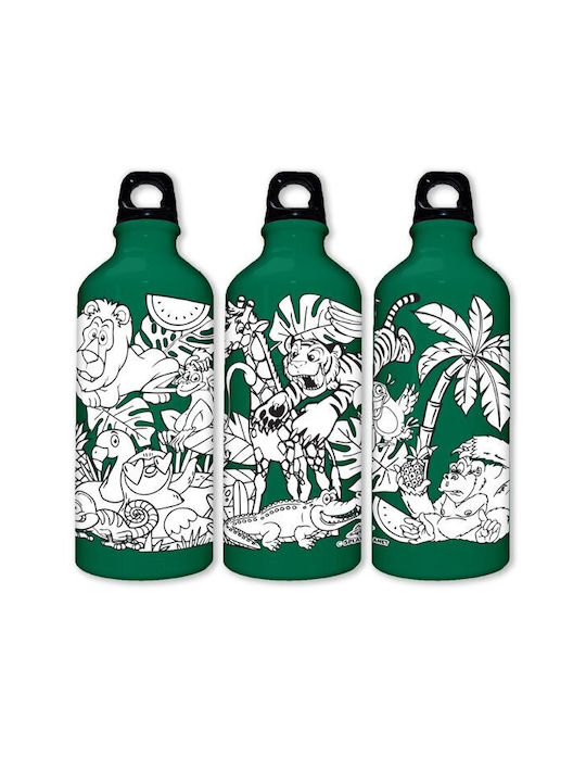 Splat Planet Aluminium Bottle 600ml With 8 Safari 5+ markers
