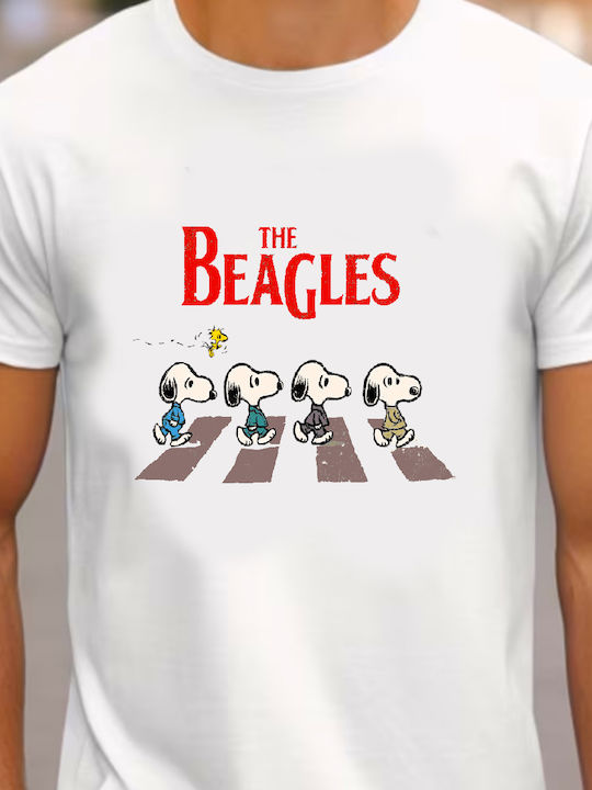 Fruit of the Loom Snoopy The Beagles Original Tricou Alb Bumbac Fruit of the Loom Snoopy The Beagles Original Tricou Alb Bumbac