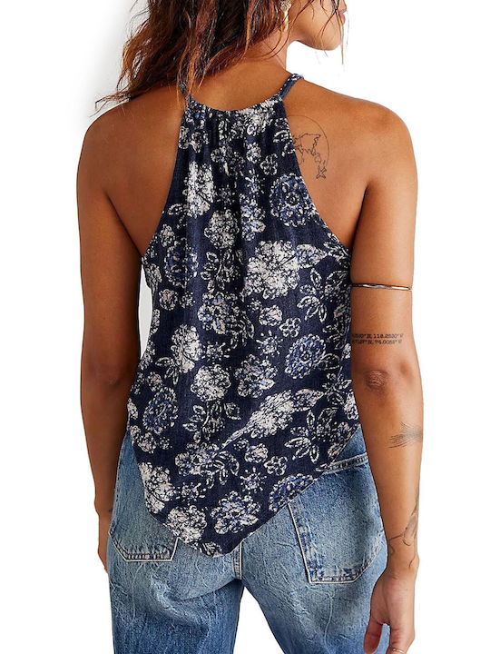 Top Free People Daisy Tank OB1472621-NAVY COMBO Women's Top Free People Daisy Tank OB1472621-NAVY COMBO