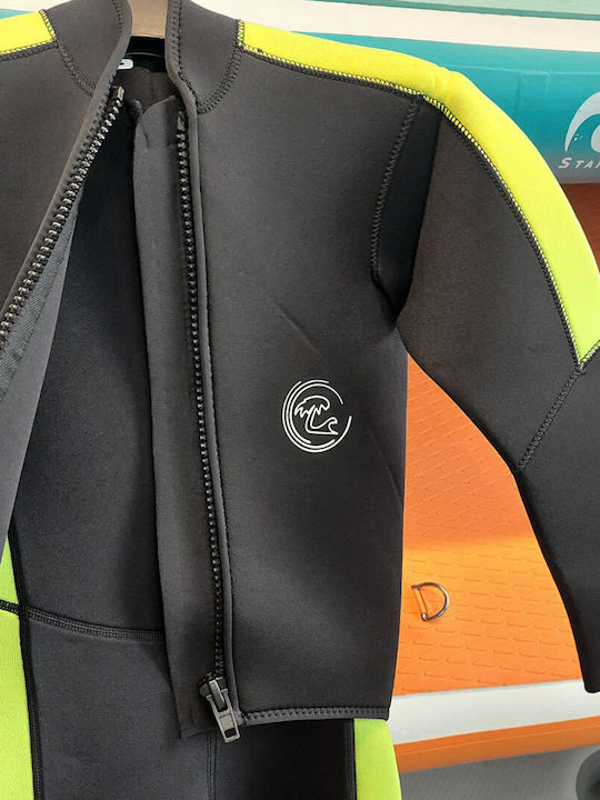 Tiki Kinder Geteilte Neoprenanzug für Tauchen mit Reißverschluss Hellblau 4mm