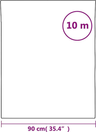 vidaXL Autocolant Afișare Birou 90cm x 10m Transparent 155818 1buc