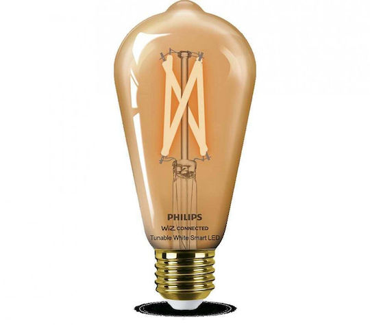 Philips Смарт крушка LED 7W за фасунга E27 и форма ST64 Регулируем бял цвят 640лм