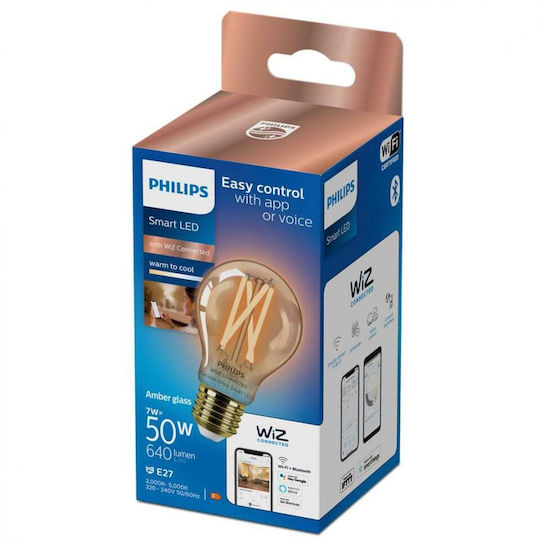 Philips Smart Λάμπα LED 7W για Ντουί E27 και Σχήμα A60 Θερμό Λευκό 640lm