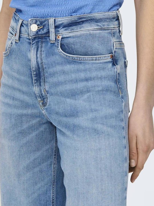 Madison Women's Jean Trousers in Wide Line Light Blue Denim