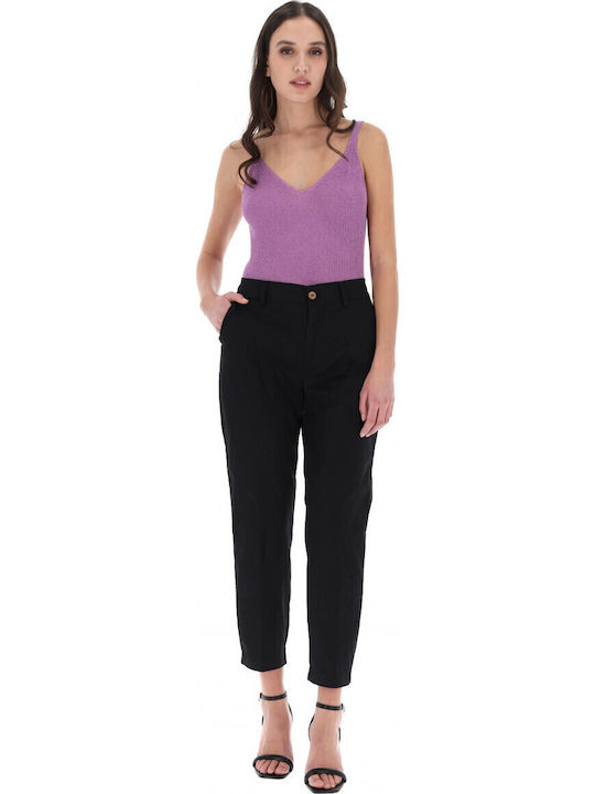 Dama Tesatura Pantaloni Black