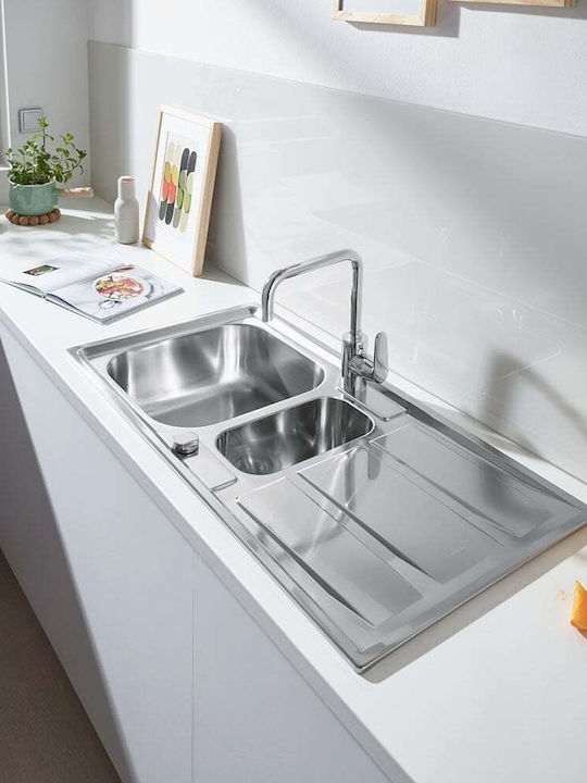 Grohe Eurodisc Cosmopolitan Küchenarmatur Zähler Silber