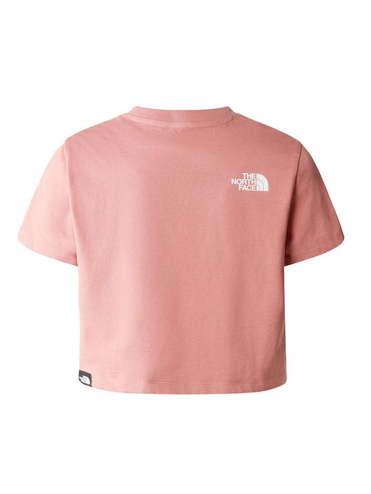 The North Face Παιδικό Crop Top Κοντομάνικο Ροζ Simple Dome