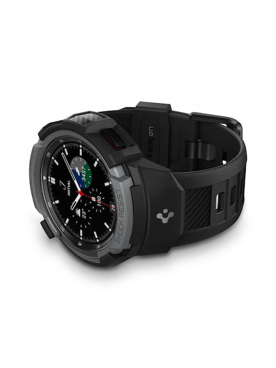 Spigen RUGGED ARMOR ”PRO” Silicone Case in Gray color for GALAXY WATCH 4 CLASSIC 46 MM