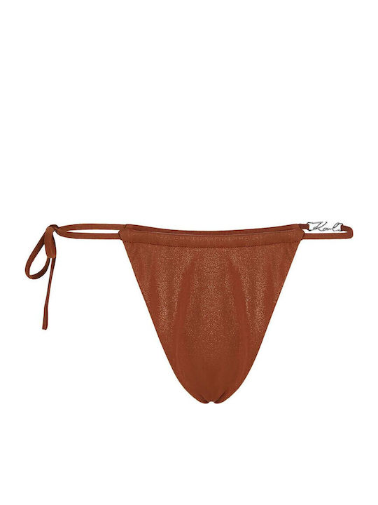 Bikini Brazil με Κορδονάκια Copper