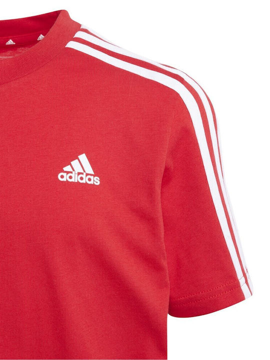Kinder-T-Shirt rot Essentials 3-Stripes