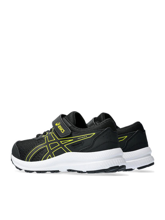 Contend 8 Ps Kids Sports Shoes Running with Hoop & Loop Closure Black
