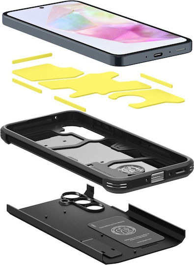 Tough Armor Back Cover Durable Plastic Black (Galaxy A35) ACS07517