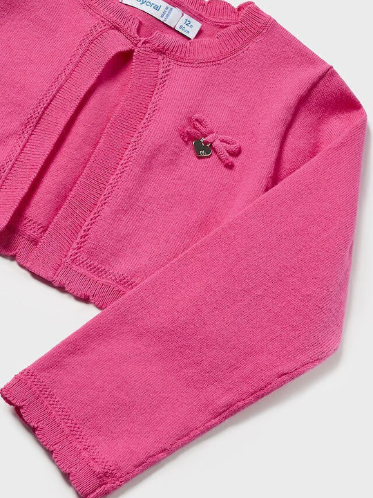 Kinderstrickjacke Gestrickt fuchsia