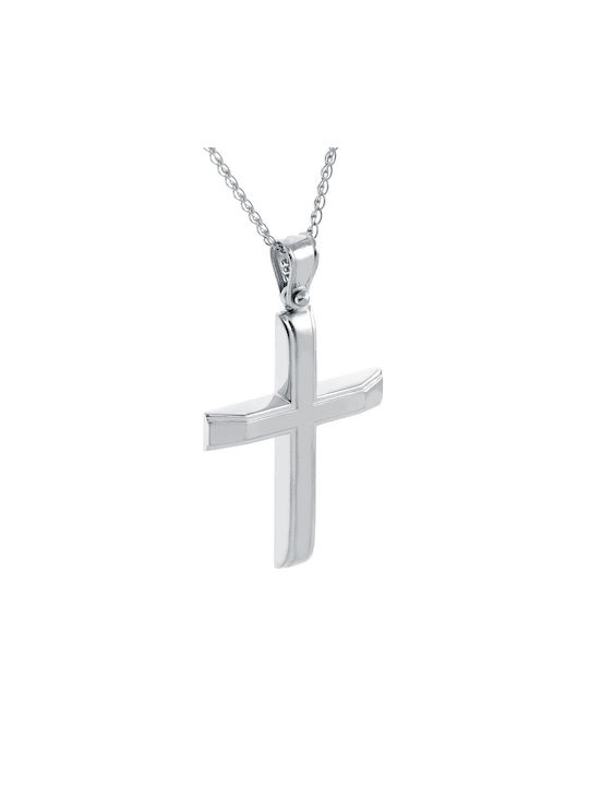 Ioannou24 Herren Gold Kreuz 14K mit Kette