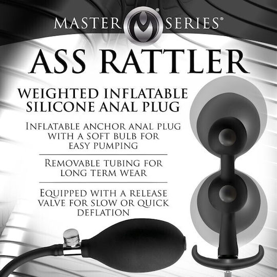 Master Series | Ass Rattler | Aufblasbarer Anal-Keil mit Gewicht